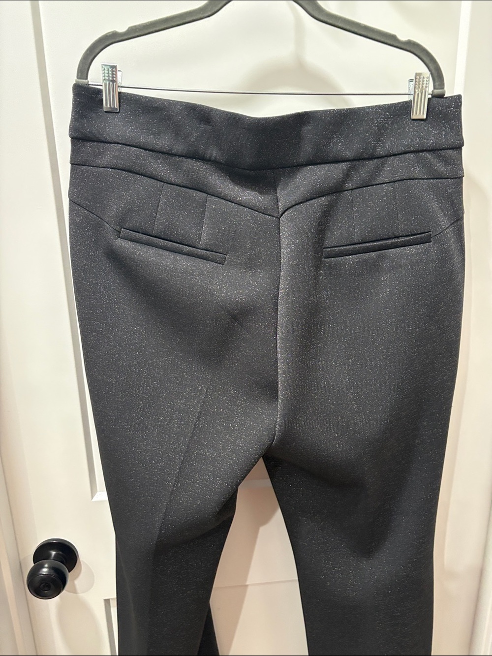 Black Women’s Dress Pants with Subtle Shimmer - Picture 3 of 3